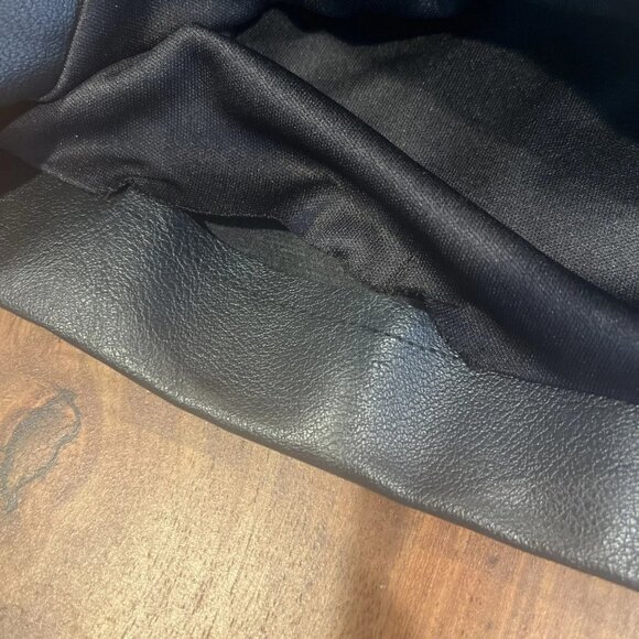 Habitual Kids Girls Dress Black Faux Leather Puff Sleeve Size 14 - Picture 8 of 8